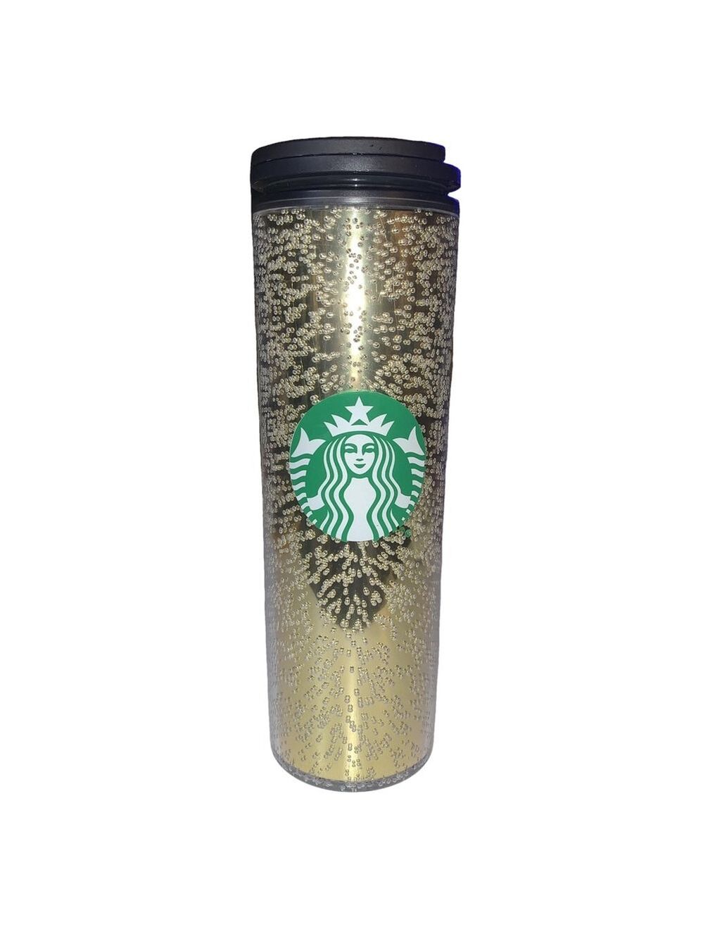 Starbucks Tumbler 16 fl oz Gold bubbles
